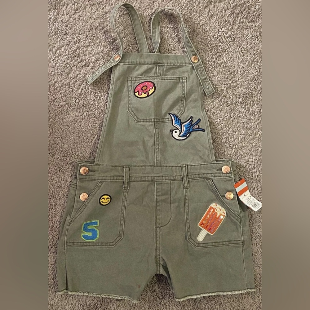 NWT Cat & Jack Girls XL Short Overall Shortall